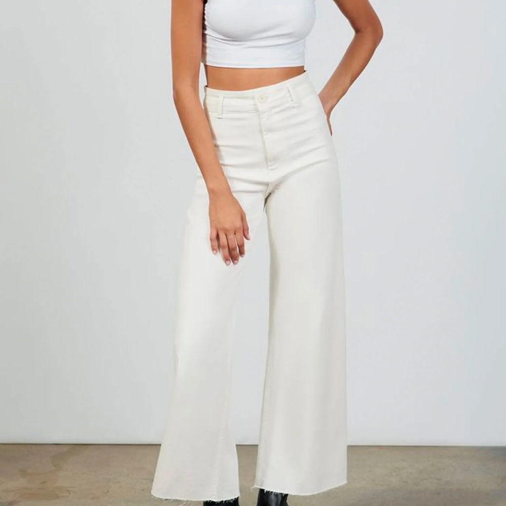 Zara White Wide-Leg Pants